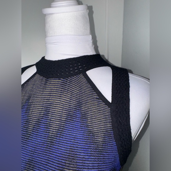 Missoni Chevron Bodycon Knit Dress in Navy and Black/Size 2 - Picture 4 of 10